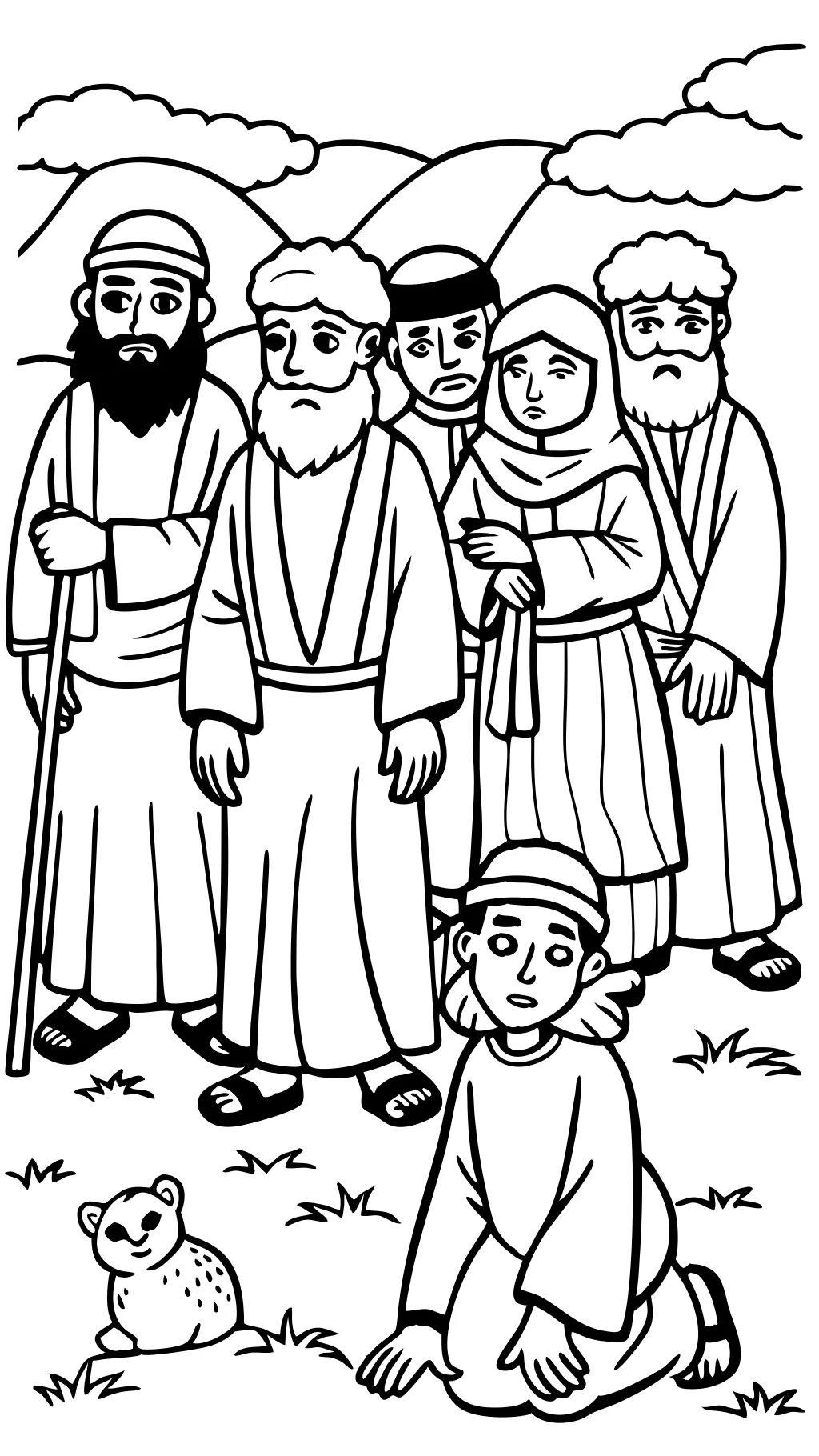 ten lepers coloring page